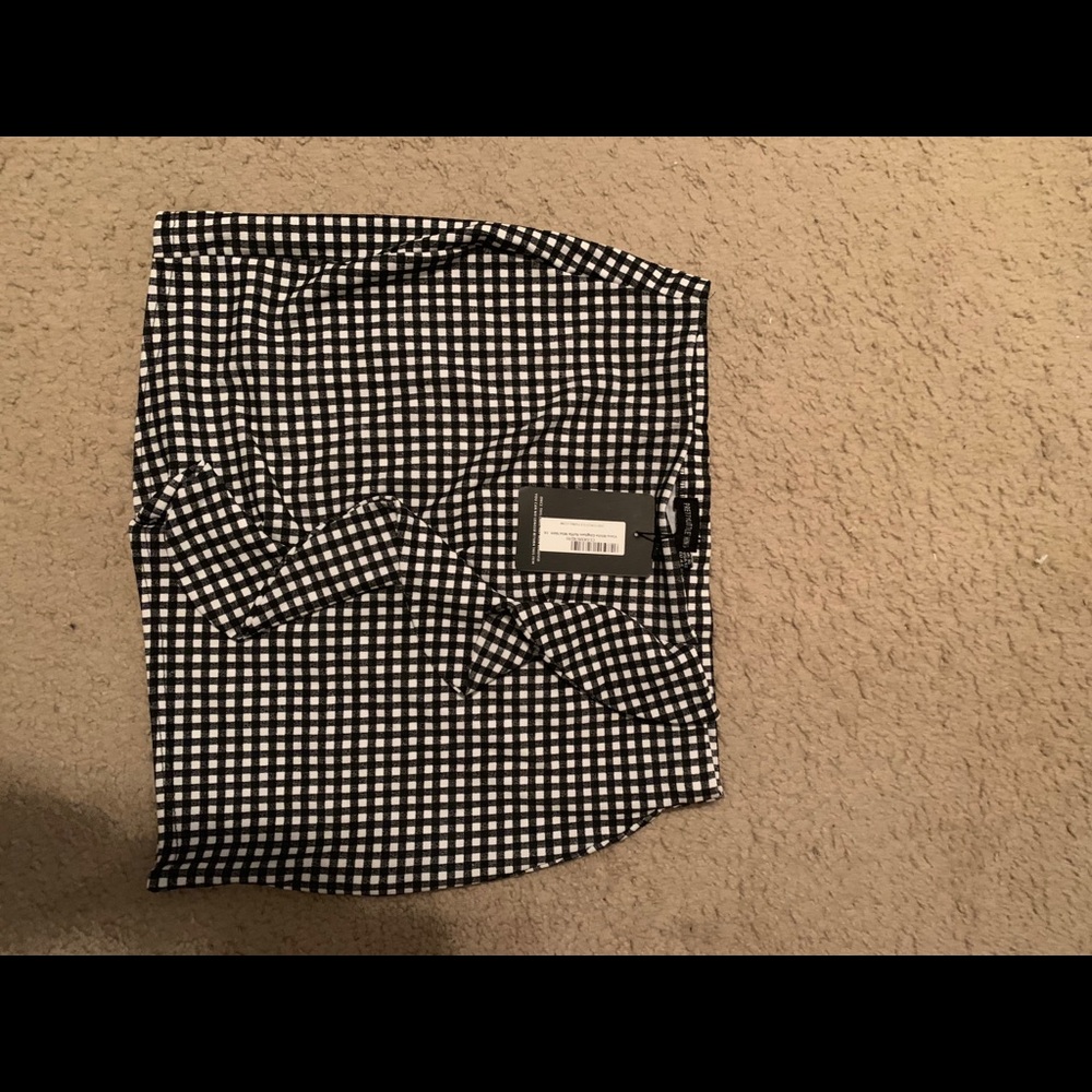 pretty little thing checkered tight skirt